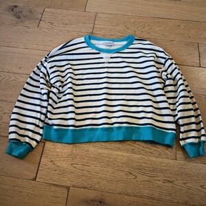The Greii Striped Sweatshirt Women's Crew Neck Long Sleeve Pullover Top (1349)‎